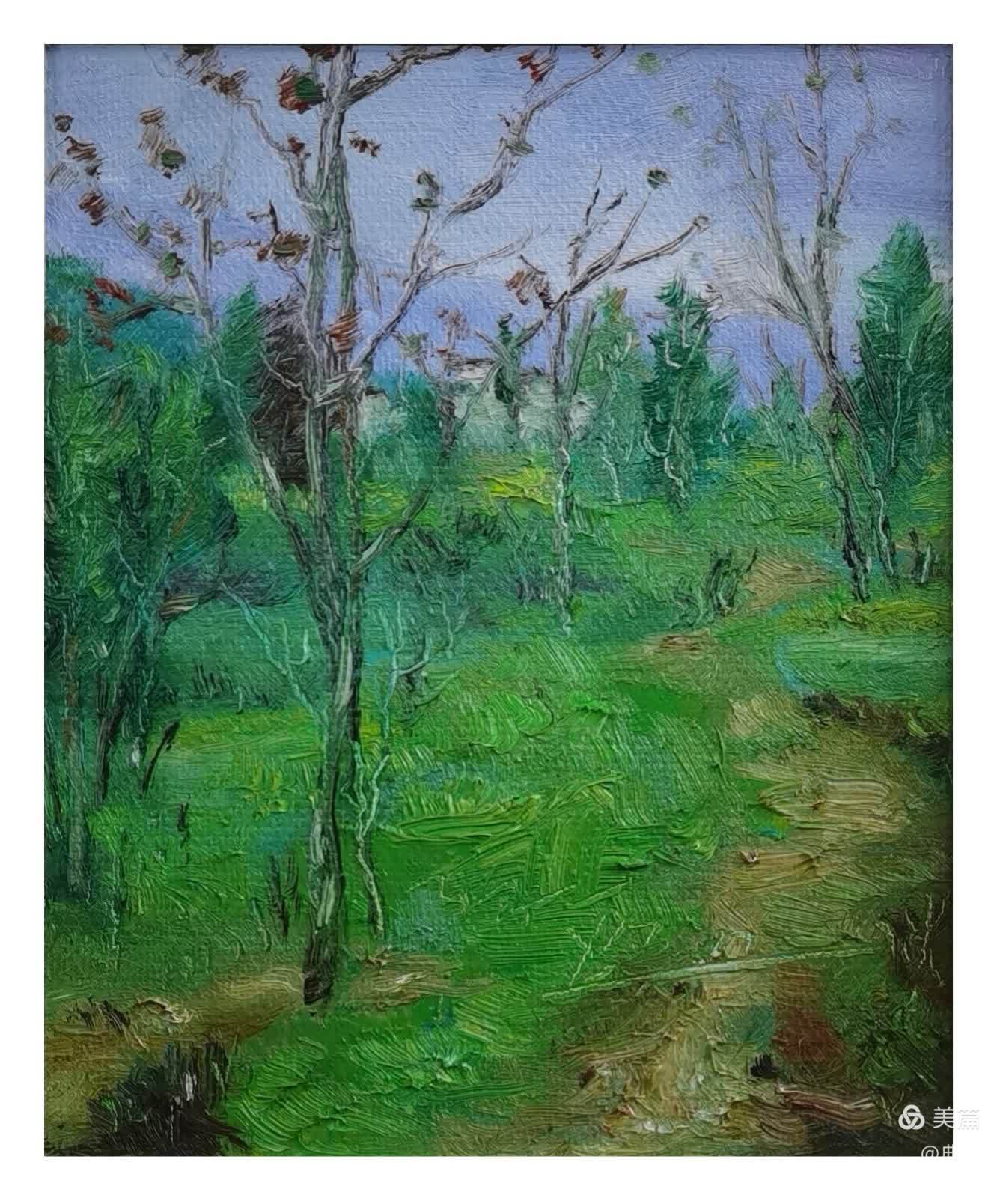 云浩 油画 《屋后》.jpg