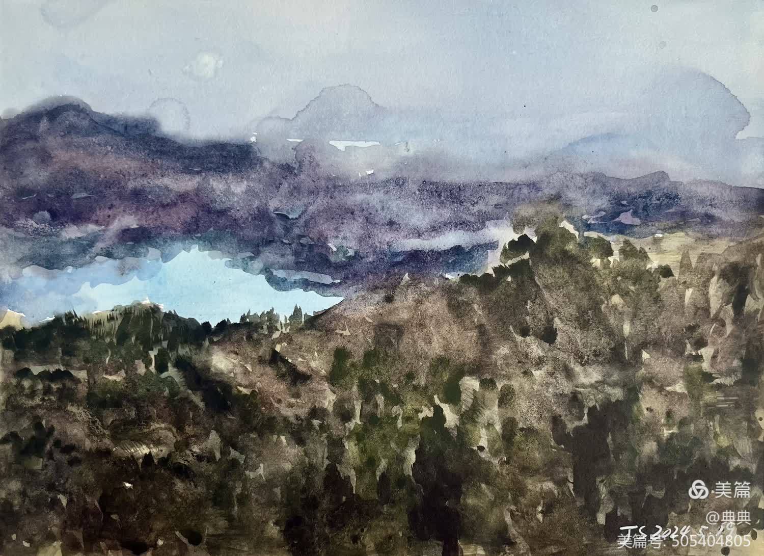 张家胜 水彩 《东乡晨曦》.jpg